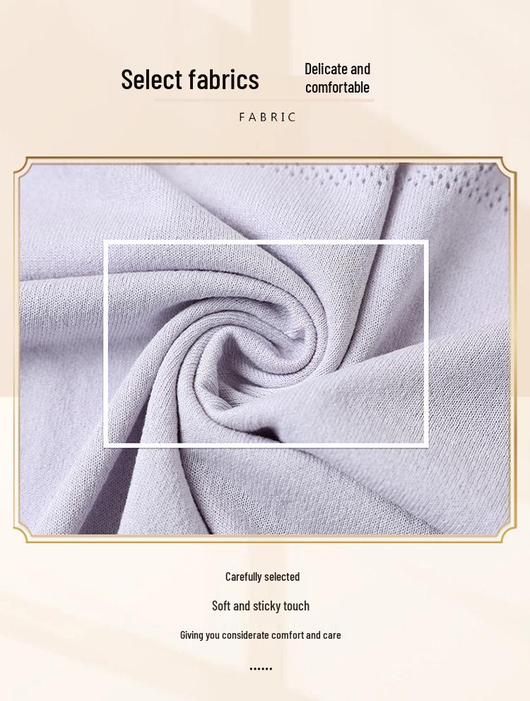Spring Knit Two-Piece Set: Stylish Short-Sleeve Top for Middle-Aged & Elderly Women