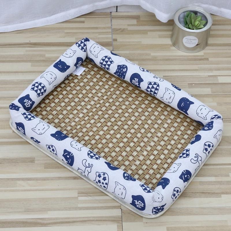 Rattan Cat Bed with Cooling Ice Pad - Four Seasons Universal Cat Nest