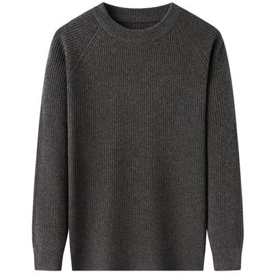 Herren 100% Reine Wolle Rundhals Pullover
