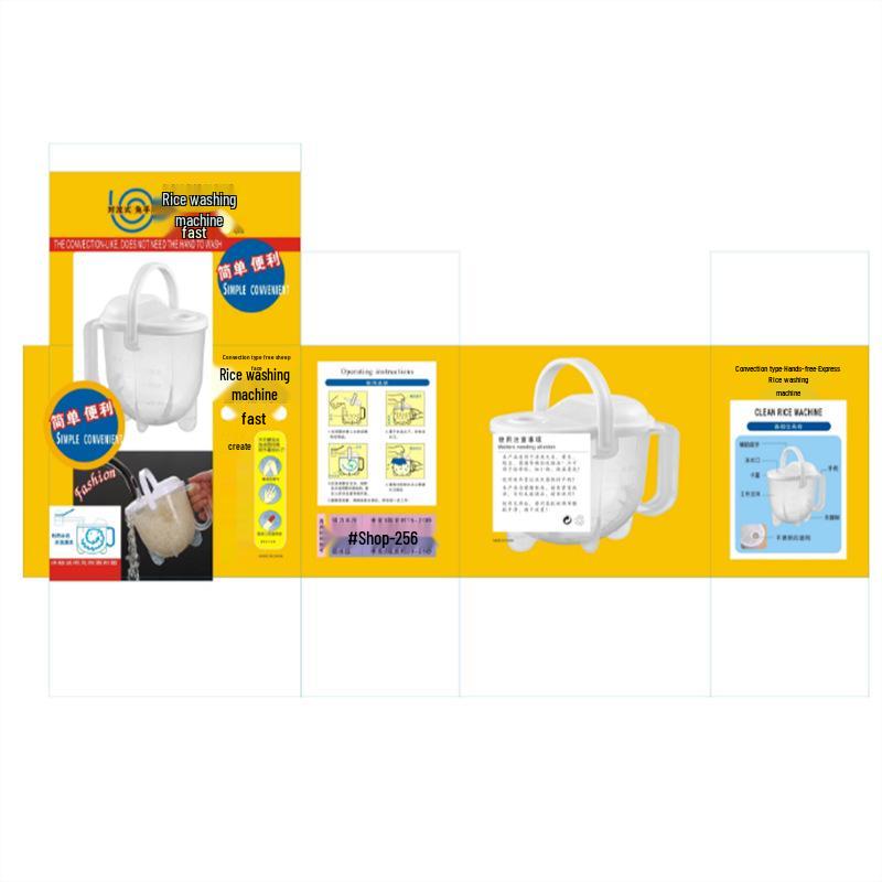 Grenzüberschreitender kreativer Konvektions-Reiswäscher – Küchenhelfer aus Kunststoff für müheloses Reiswaschen