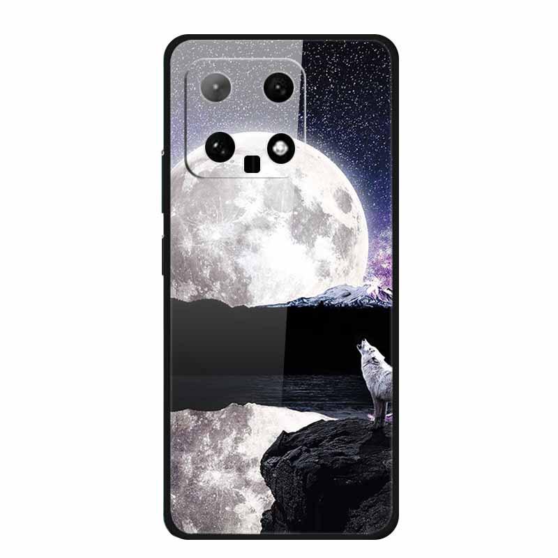 Starry Sky Tempered Glass Phone Case for Xiaomi 14 - Unisex Model, Hot Seller