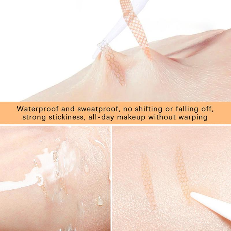 Adhesivo invisible para párpados dobles, cinta de encaje para levantar los ojos, cinta de gasa transparente con encaje, pegatinas autoadhesivas, herramientas para cintas para los ojos