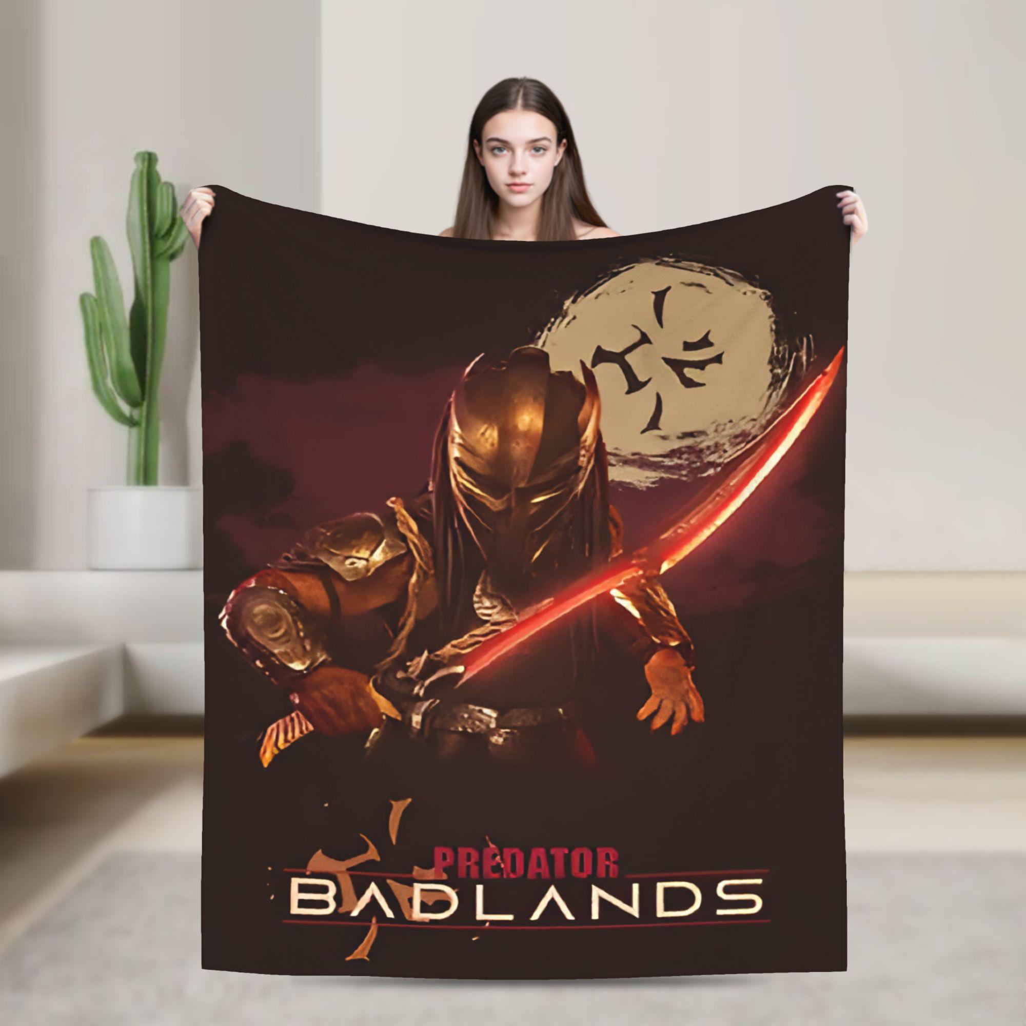 Predator Badlands 2025 Movies Warm Soft Blanket Decorative Plush Throw Blanket Funny Couch Bed Flannel Bedspread Sofa Bed Cover 75X95CM