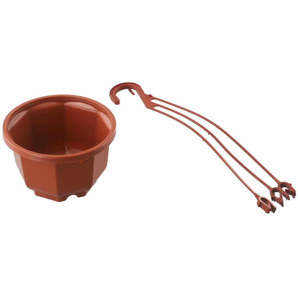 Plastic Flower Pot Chain Plant Basket Plant Holder Hanging Balcony Decor
