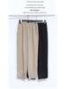 Mom's Chiffon High-Waisted Embroidered Loose-Fit Capri & Ankle Pants for Middle-Aged Women