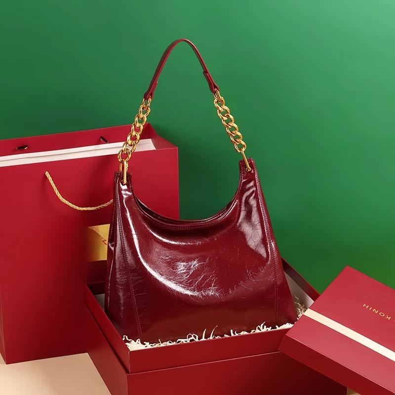 High-end Tote Bag, Women's Large-capacity Commuting Underarm Single-shoulder Bag, Soft Leather Crossbody Bag, Chain Bag