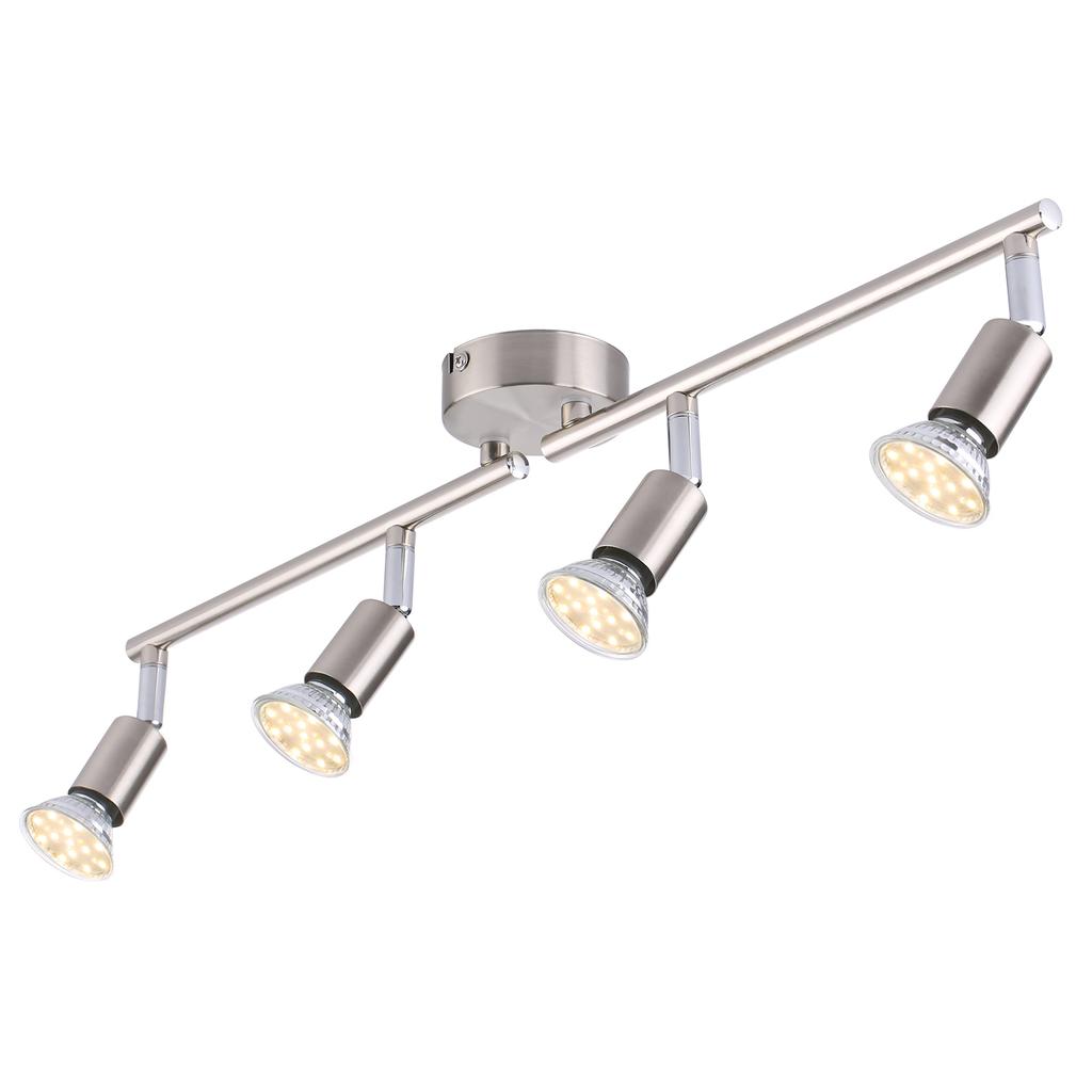 Tomshine 4-fach verstellbare Deckenstrahler 4 x 4W GU10 LED-Lampen 400lm Ausleuchtung Flexibel