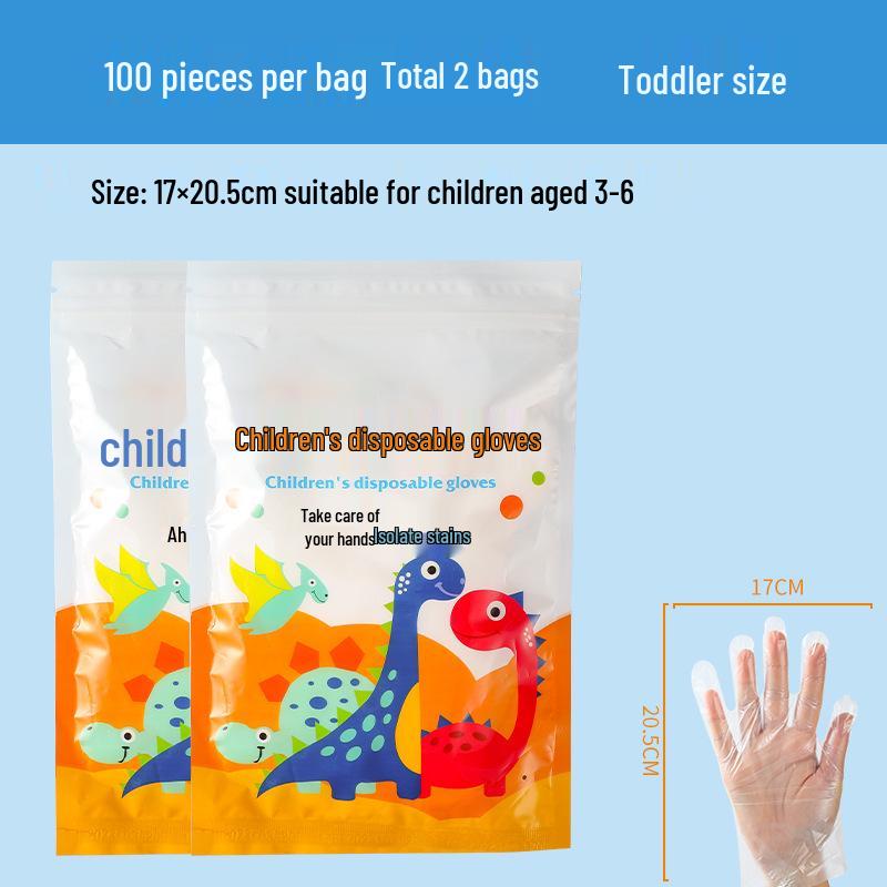 

Children’s Food-Grade Disposable PE Gloves for Catering, Boxed/Bagged