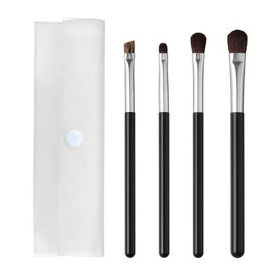 KAI Cosmeup Make-up Pinsel - Lidschattenpinsel, Kumano Pinsel Stil, mit Etui, Set aus 4