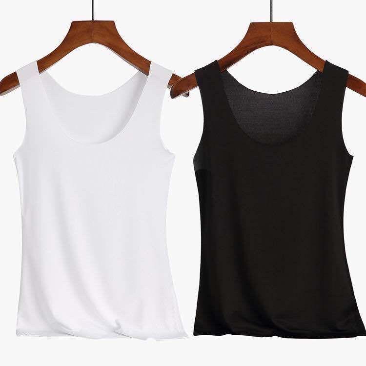 Women's Seamless Slim-Fit Modal Camisole – Plus Size Solid Color Spring/Summer Outerwear Base Layer