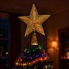 Star Christmas Tree Topper Glitter Ornaments Star Christmas Tree Decoration For Outdoor Indoor Vintage Home Farm
