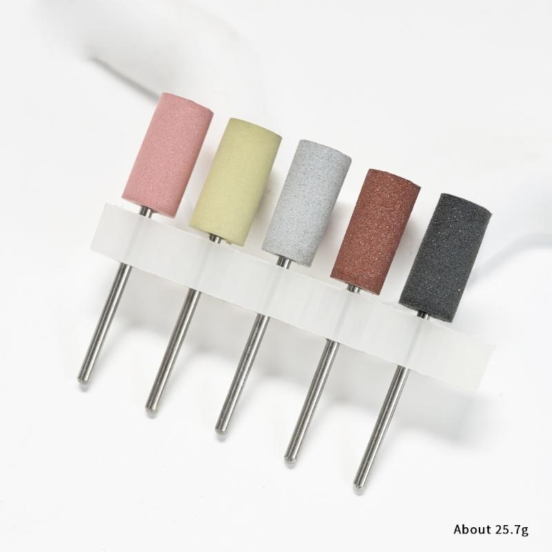 5pcs Silicone Nail Drill Bit Accessories Practical Nail Grinding Heads For Removing Flaws And Achieving Smooth Nail Art