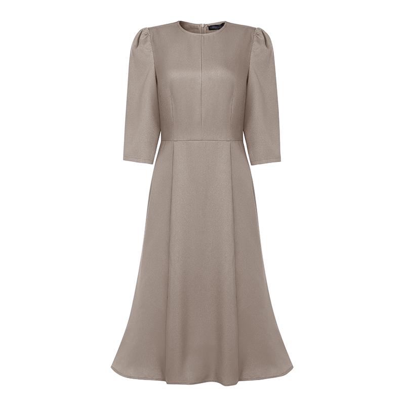 ZANZEA Women Casual Round Neck Summer 3/4 Sleeve Elegant Dress