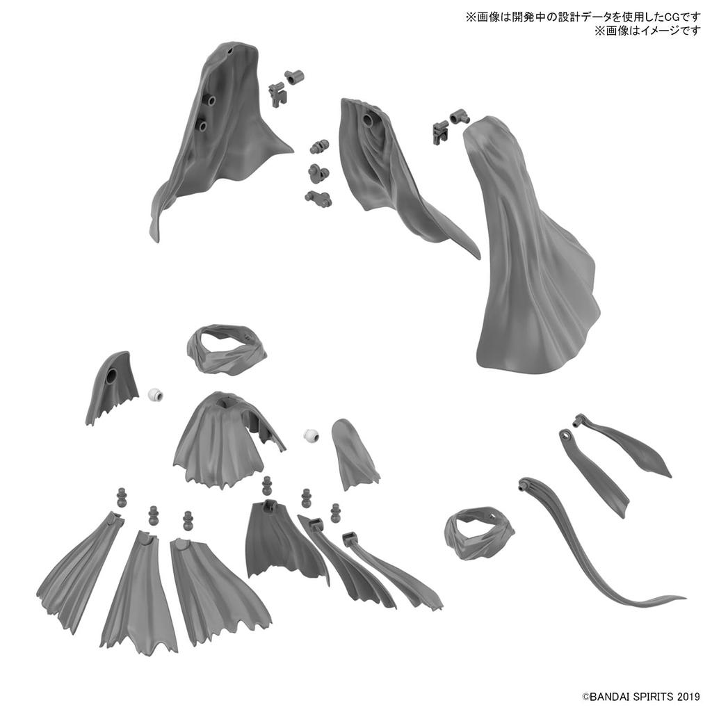 BANDAI SPIRITS 30MM Option Parts Set 14 Scale Plastic Model (Multi Cloth) 1/144 Color-Coded