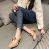 Shoes for Women with Bow Square Toe Moccasins Woman Pumps Stilito on Promotion Popular Comfortable and Elegant Chic Slip 39 Non