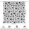 Modern Black White Print Shower Curtain For Bathroom Decor Round Pattern 3D Waterproof Fabric Various Sizes Available (Customiza