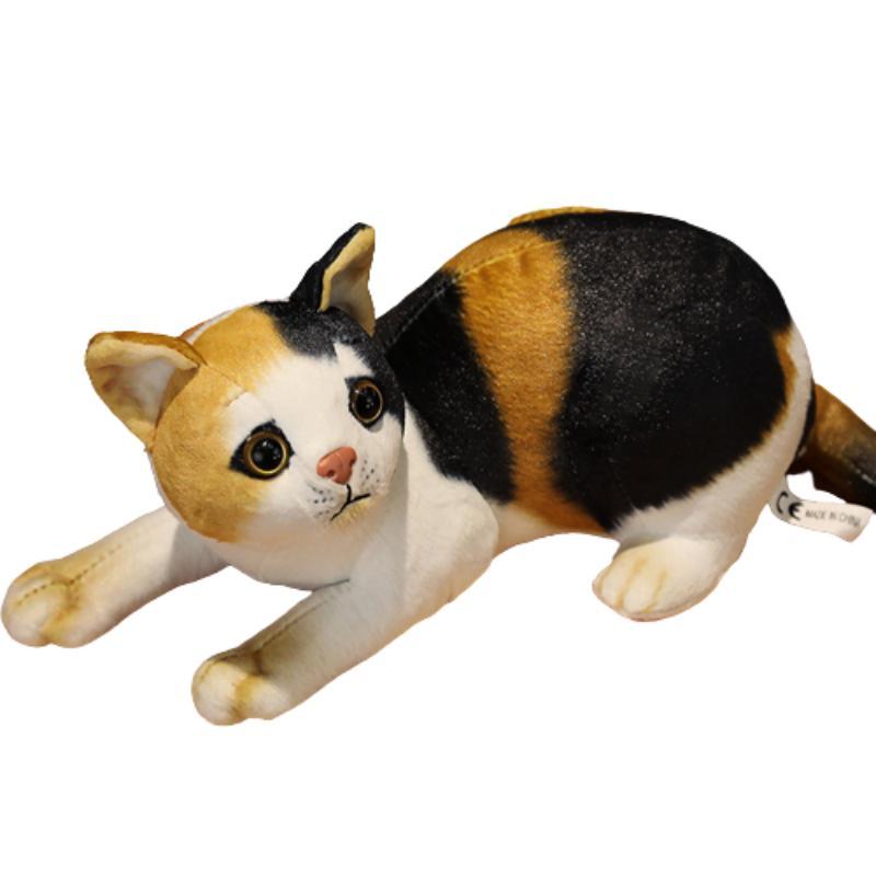 Cute And Cuddly Cat Plush Toy Realistic Animal Stuffed Doll For Kids Perfect Birthday Gift