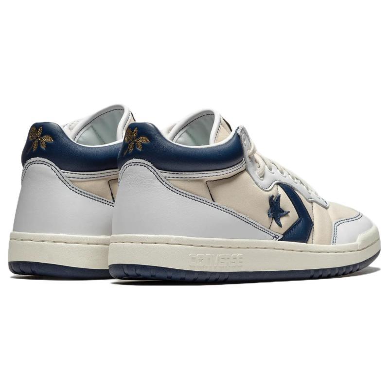 Sage Elsesser X Converse Fastbreak Pro Trendy Casual Non-Slip Abrasion Resistant Mid-Top Board Shoes Unisex White and Blue