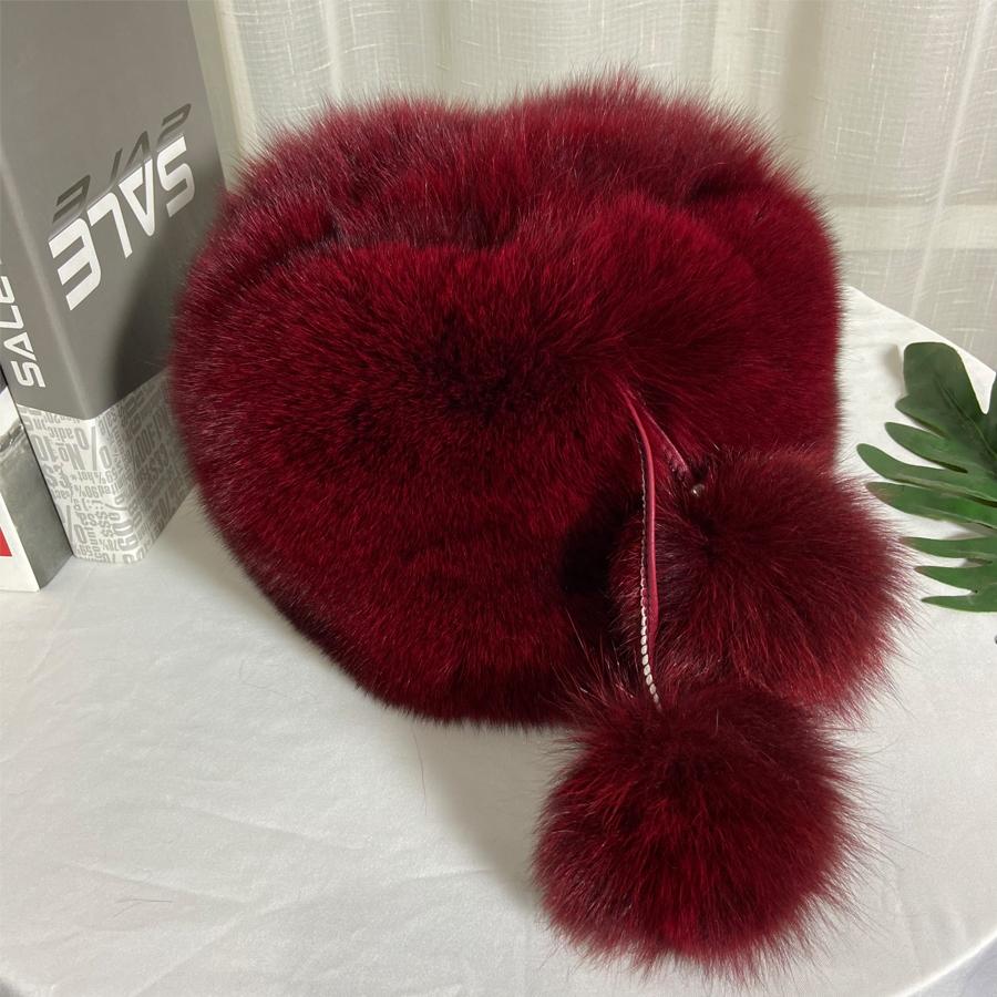Natural Fluffy Hat Russian Domo Hat Ushanka Winter Woman Cap Hat Fashionable Real Fur Hat Women Warm Russian Hats Wholesale