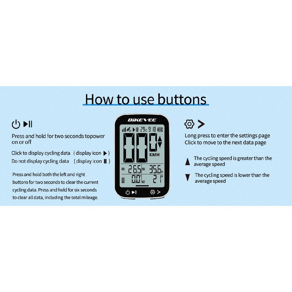 Bike Accessories GPS Cycling Computer Waterproof Mountain Road Bicycle Wireless Speedometer Tachymeter Odometer Cyclocomputer