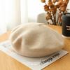 Women's Artistic Retro Wool Beret - Solid Color Autumn/Winter Hat