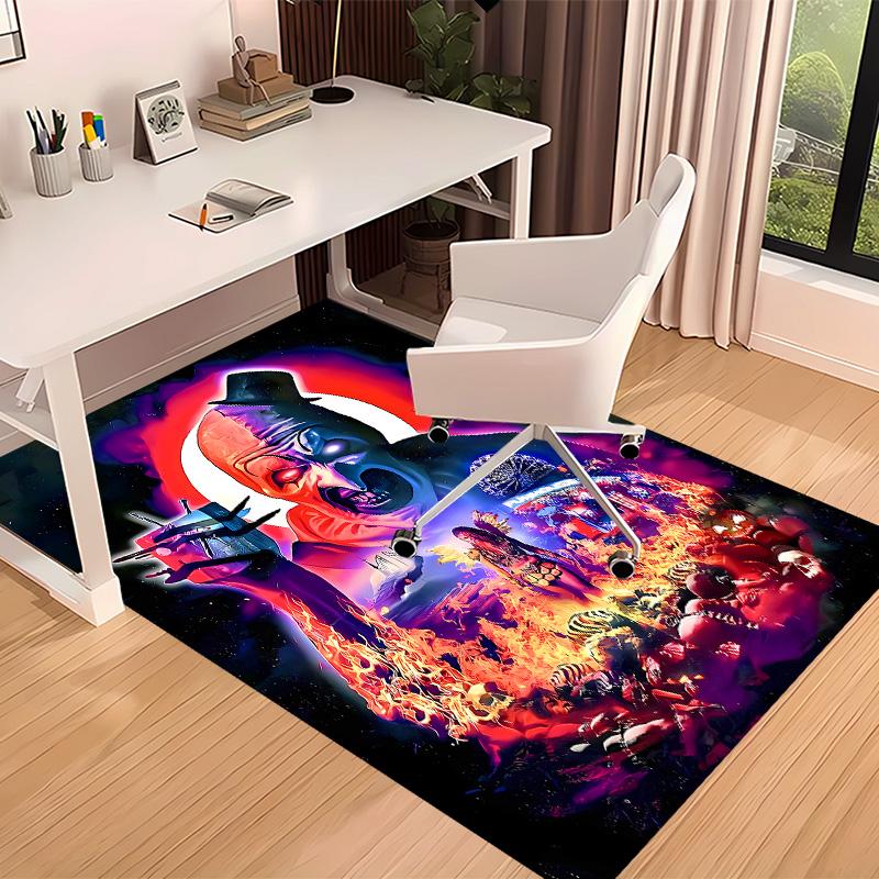 Art the Clown Terrifier Printed Absorbent Washable Carpet, Non-Slip Bathroom Mats, Kitchen Rugs, Yoga Mat,Living Room Entrance, Camping Picnic Rugs