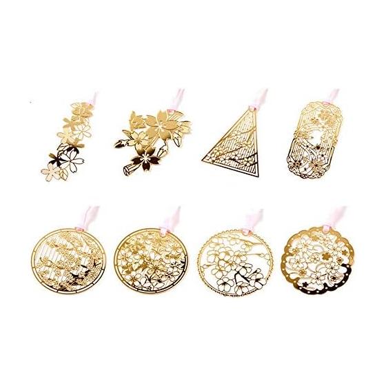 SZB Metal Bookmark Cherry Blossom Vintage Japanese Style Chic Gift Random (Set of 1)