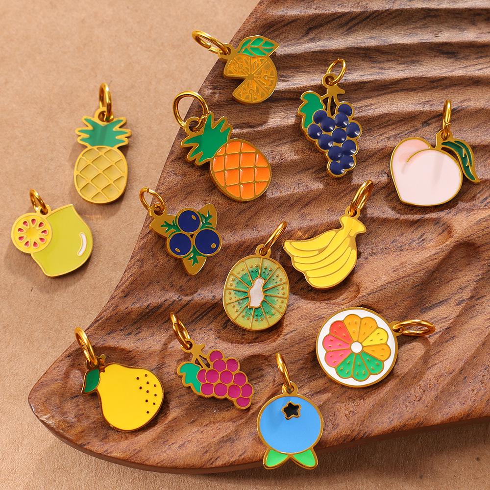 Colorful Fruit Series: Pineapple & Orange DIY Bracelet Necklace Pendant