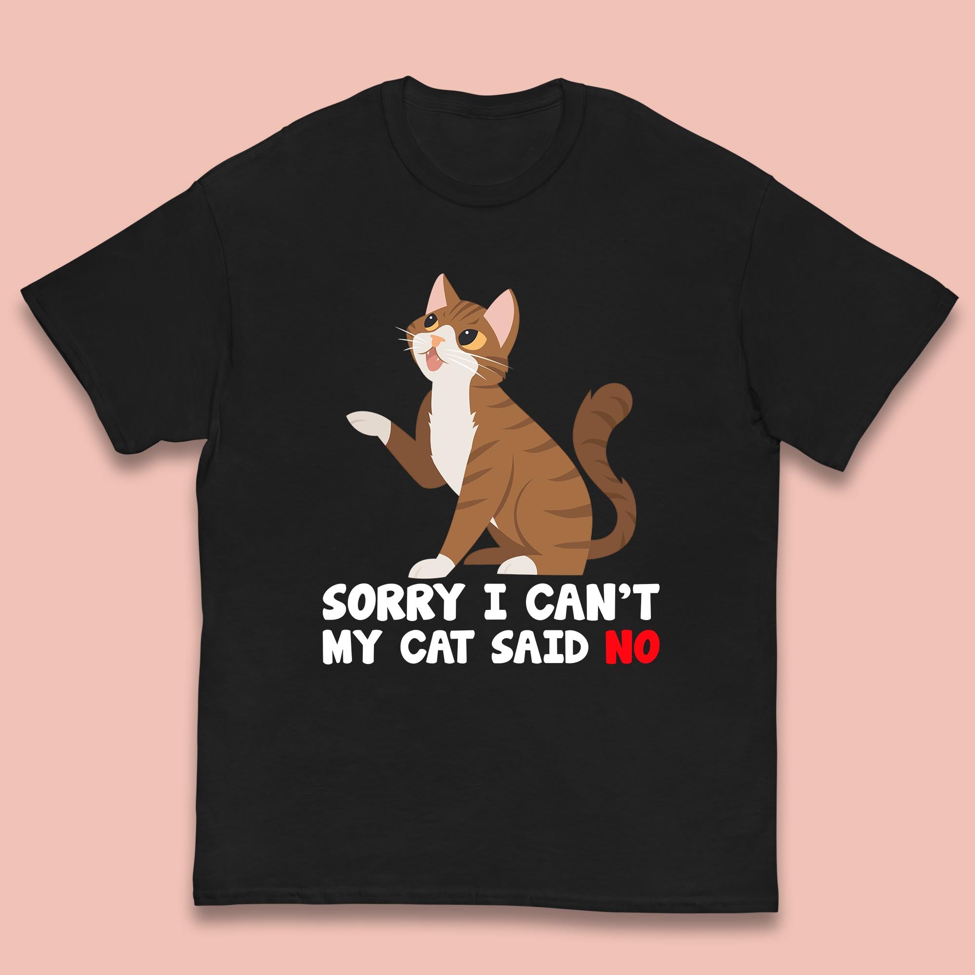 Sorry I Can t, My Cat Said No Funny Cats Lover Gift Kids T Shirt 150