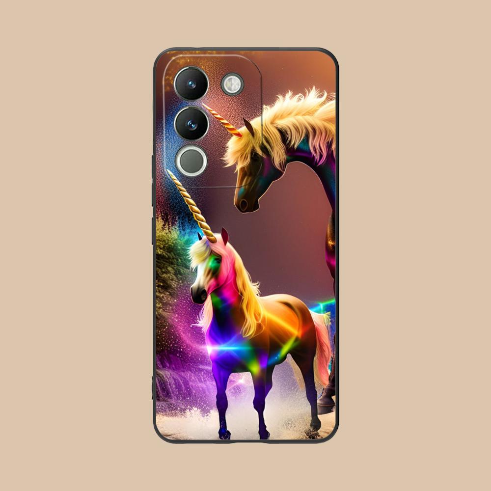 Fantasy Unicorn Mobile Phone Case for VIVO Y77 76 75 74 73 72 58 56 55 51 50 38 36 Y19 Y18 Y03 Y01 5G Colorful Printing Cover