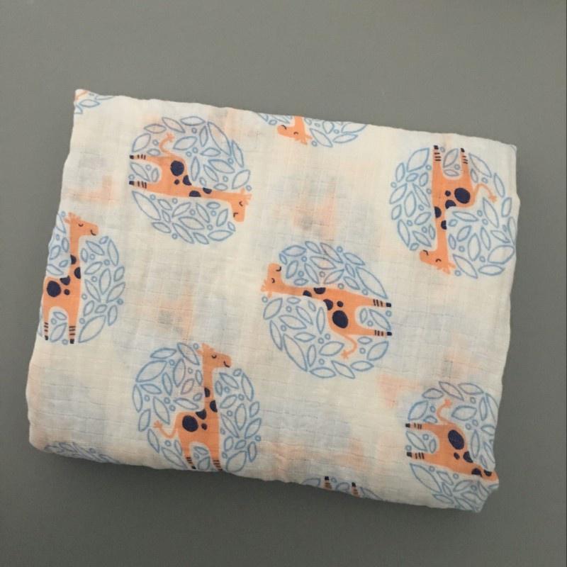 120*120 cm Dubbellagers babygazefilt Inslagna handduksfiltar