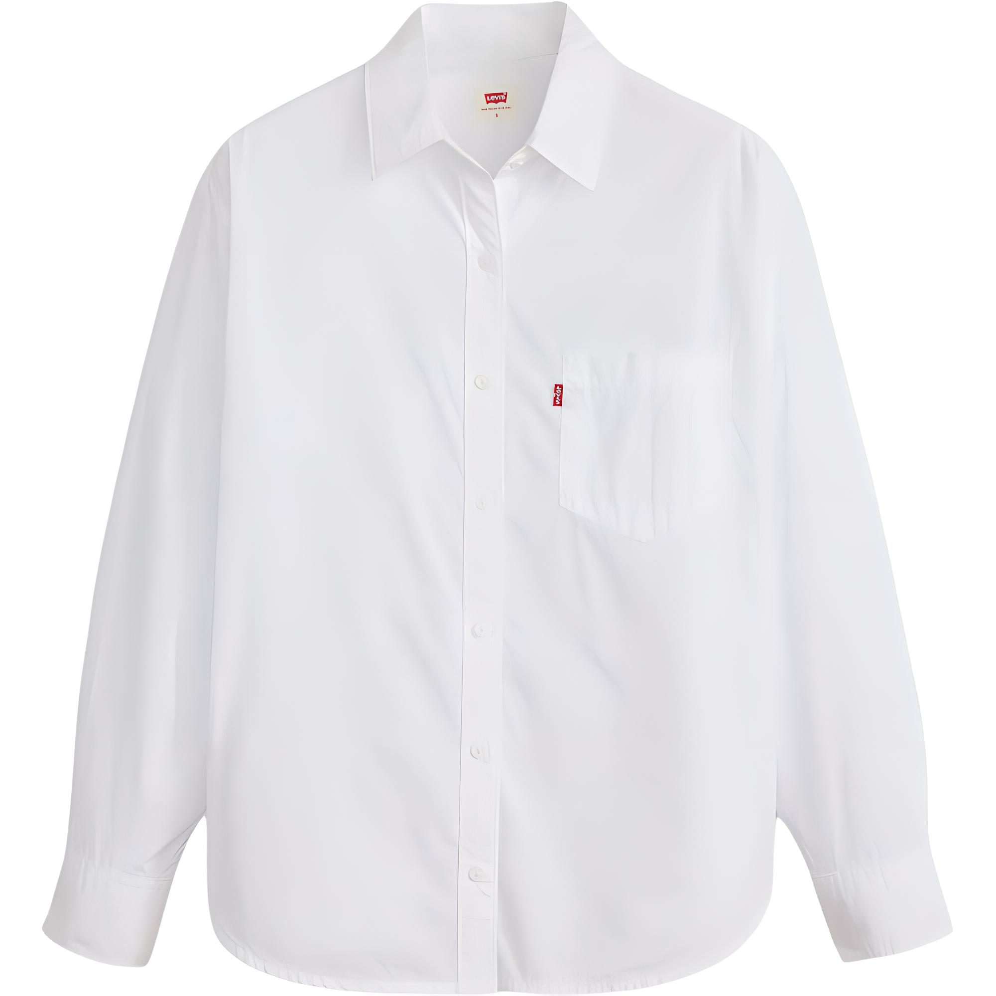 Levi s Women s Harlie Boyfriend Shirt Bright White 001HM-0003 M