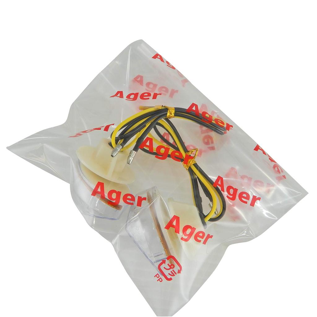 Ager LED Turn Signal Motorcycle Cowl Recessed Universal Honda Type CBR1000RR CBR600RR Clear 2 Pieces