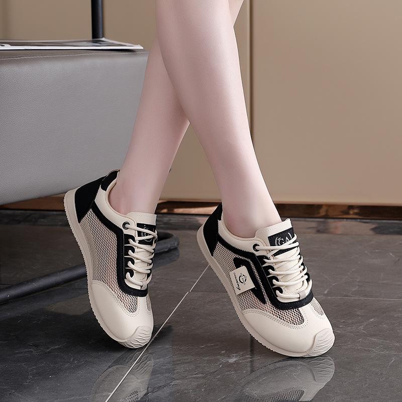 

Women s shoes summer mesh shoes women s breathable thin 2025 new hollow mesh sports casual shoes white shoes GT1905 40