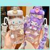 Sanrio Kuromi Kids Water Bottle With Straw For School And Summer Use