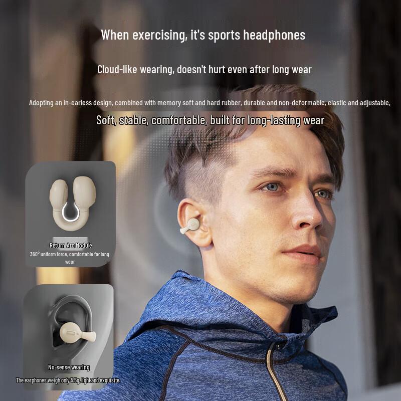 OKSJ Open-Ear Bone Conduction Sports Bluetooth Headset