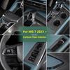 Car Styling Carbon Fiber Interior Steering Wheel Air Vent Outlet Cover Gear Shift Head Window Control Panel For MG 7 MG7 +