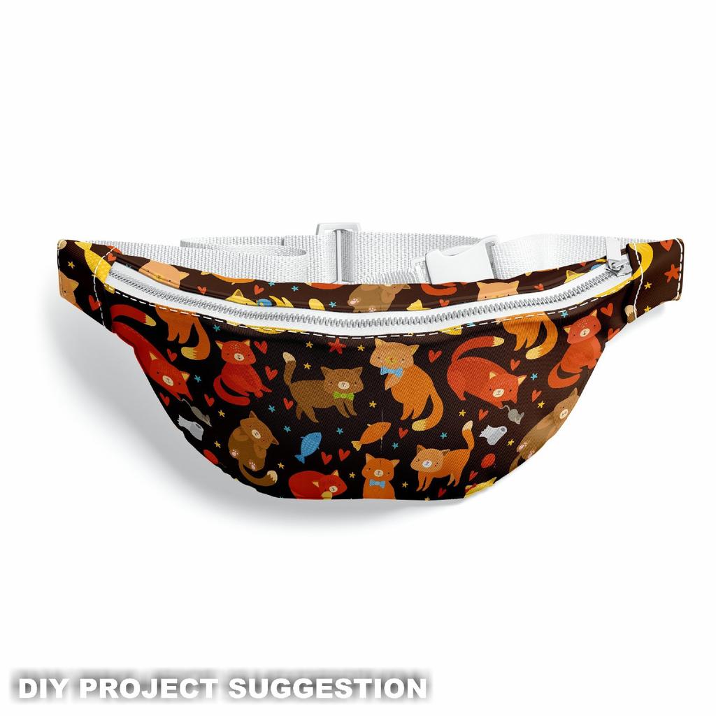 Outdoor Dekostoffe Oxford - Motiv Katzen In Herbstfarben