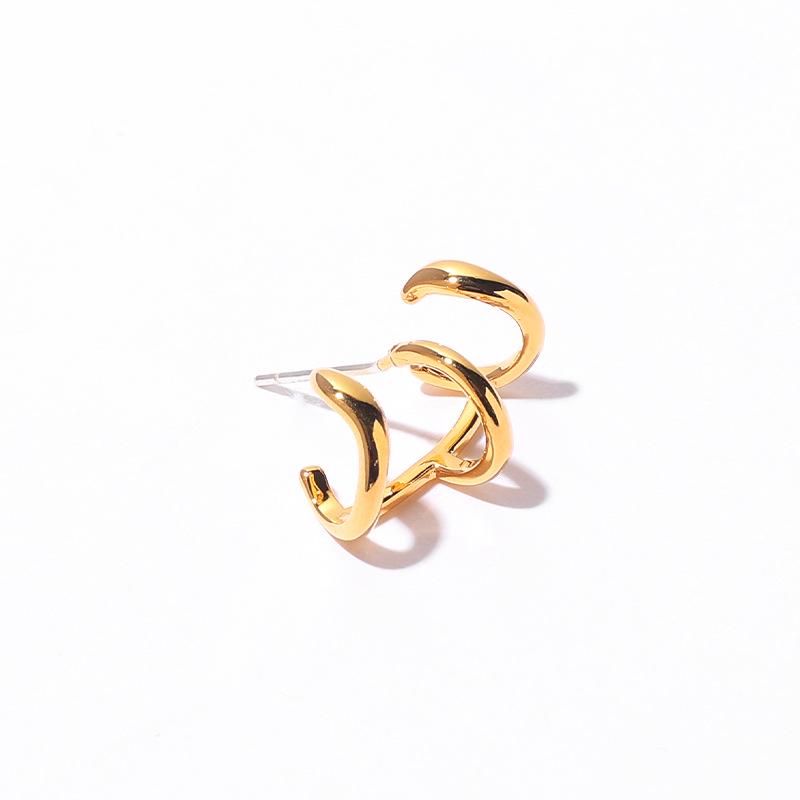 

Двухцветные многослойные серьги Nohara Aoi Retro: Простой, универсальный и стильный.