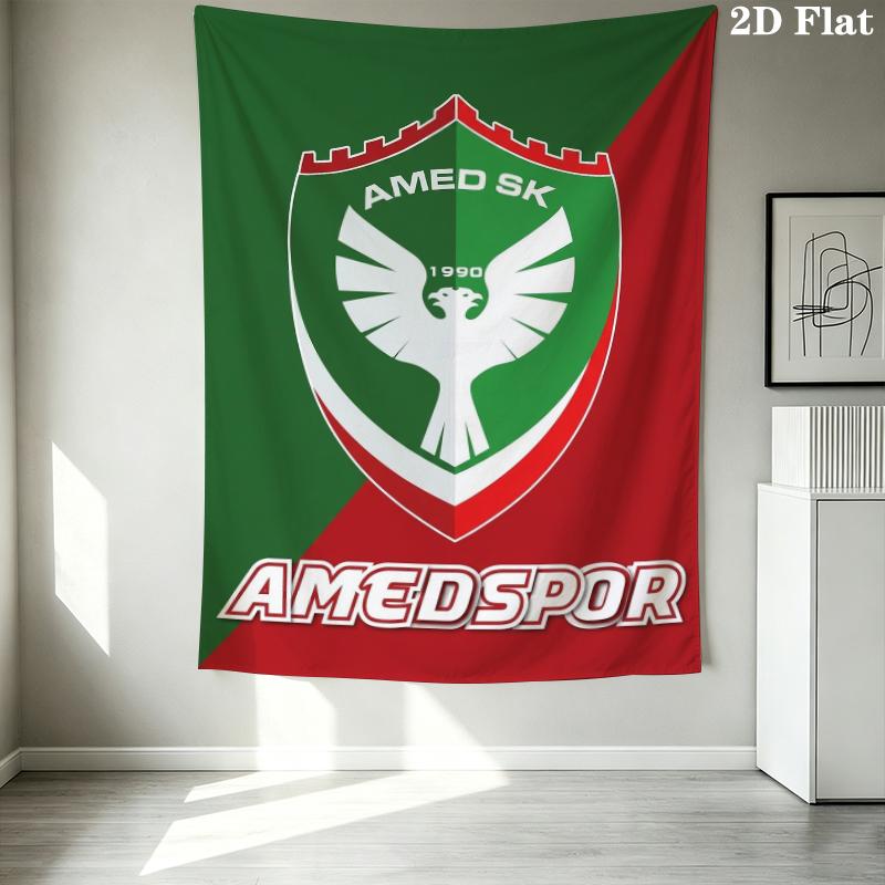 Amedspor Duvar Kilim Estetik Duvar Askısı Baskılı Kumaş Battaniye Yatak Odası Oturma Odası Ev Dekorasyonu İçin Dekoratif Kilimler