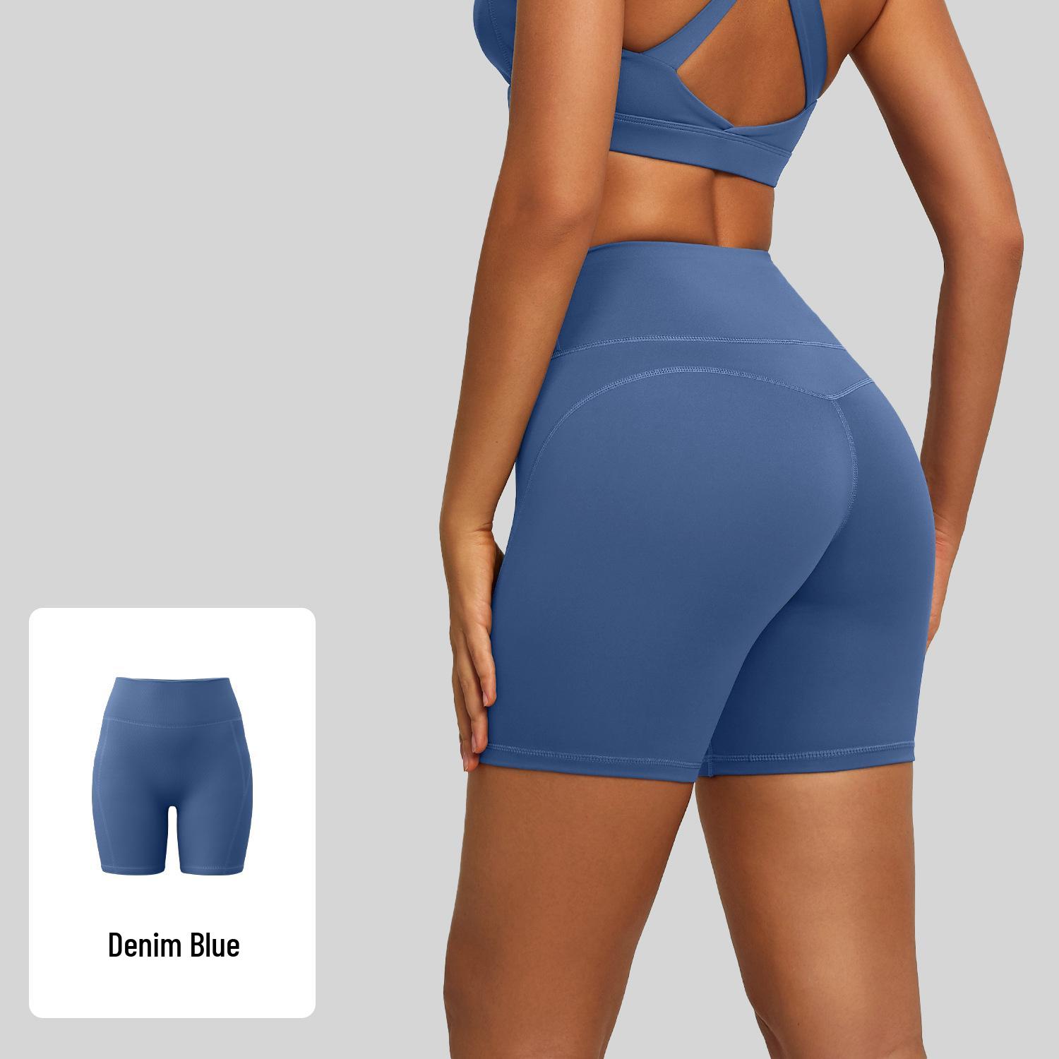 

Juyi Tang Women s High-Waisted Butt-Lifting Yoga Shorts - Nude Feel, Five-Point Design for Summer Running and Fitness M