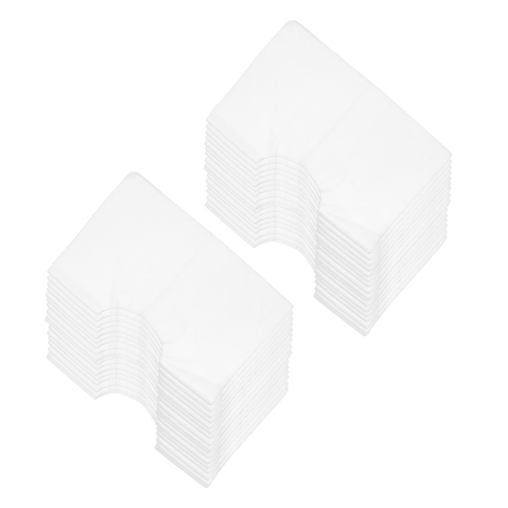 200 szt. Okrągły Otwór Jednorazowe Pokrowce na Podpórkę Pod Twarz Tkanina Włókninowa Pokrowce na Twarz na Stół do Masażu