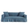 Solid Color Non-Slip Dust-Proof All-Inclusive Sofa Cover Nordic Ruffled Skirt Stretch Sofa Slipcover Full Covered