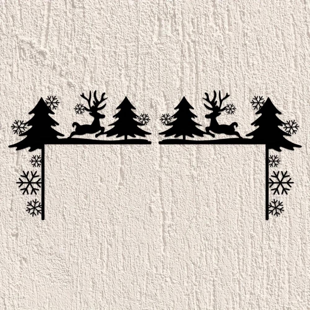 1pc Creative Silhouette Wall Stickers – Decorative Door Corner & Frame Art, Stylish Iron Art for Unique Wall Decoration