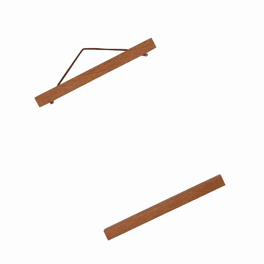 Moderner magnetischer Sägemehl-Fotorahmen DIY Benutzerdefinierte Poster-Scroll-Drucke Kunstwerkaufhänger Teakholz