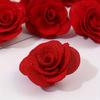 10PCS/Set Romantic Red Fabric Rose Flower Hair Clips - Soft, Elegant, Perfect for Valentine's Day, Party, Wedding