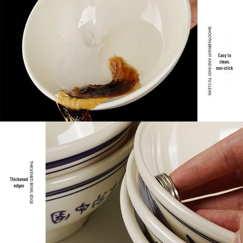 Dirian Anti-Scald Chinese Melamine Rooster Noodle Bowl