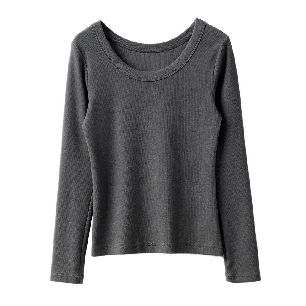 Women's 300g Silk Wood Fiber Modal Cotton Crew Neck Slim Fit Long Sleeve Base Layer