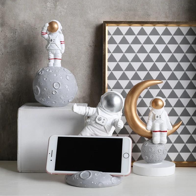 Modern Astronaut Miniatures Figurine, Resin Craft, Home Garden Fashion, Tabletop Furnishing, Articles, Wedding Decor