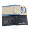Attack on Titan Peripheral Wallet Brief Folding Mikasa Levi Survey Corps Wings of Freedom Leather Wallet Coin Purse Men